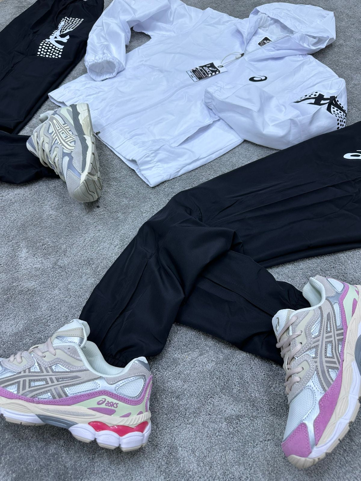 Chandal Asics *reflectante* blanco